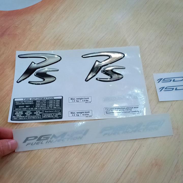 Trọn bộ tem nổi PS 150i với chất liệu cao cấp - phun sơn sáng bóng trang trí xe của bạn như mới G260