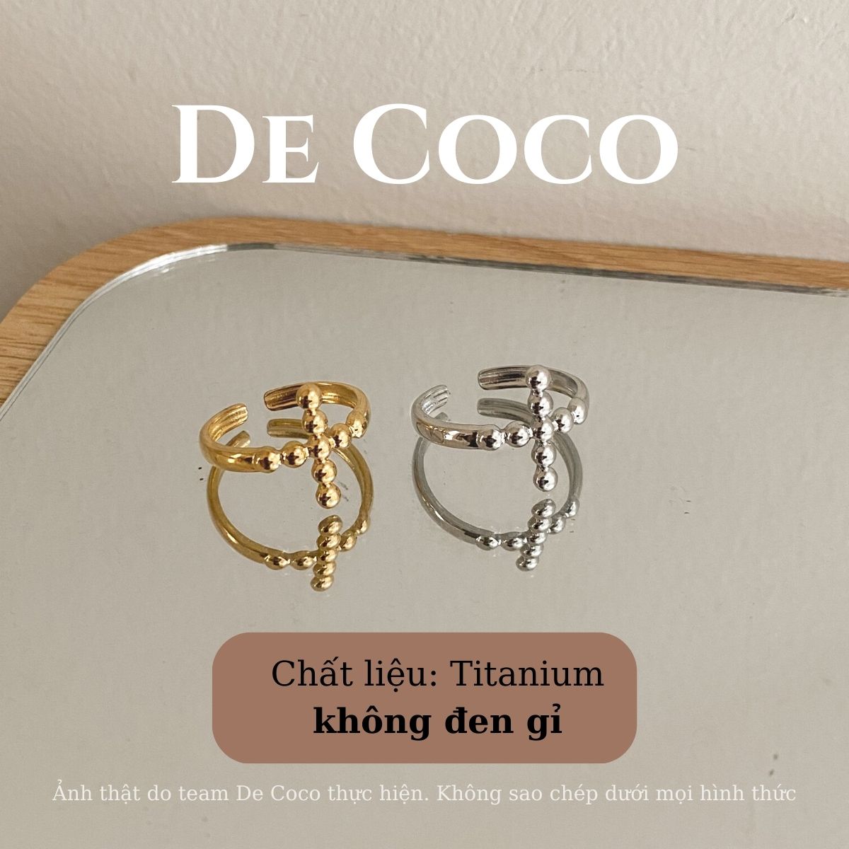 [KHÔNG ĐEN GỈ] Nhẫn titanium, nhẫn nữ Aven De Coco