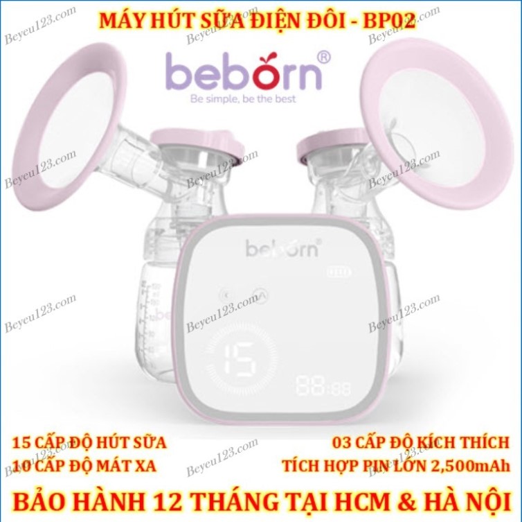 Máy hút sữa điện đôi có pin sạc Beborn MGG