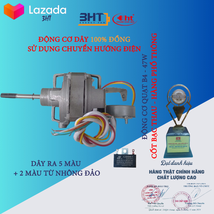 Moter Quạt Máy B4 47W/220V + Đảo Điện