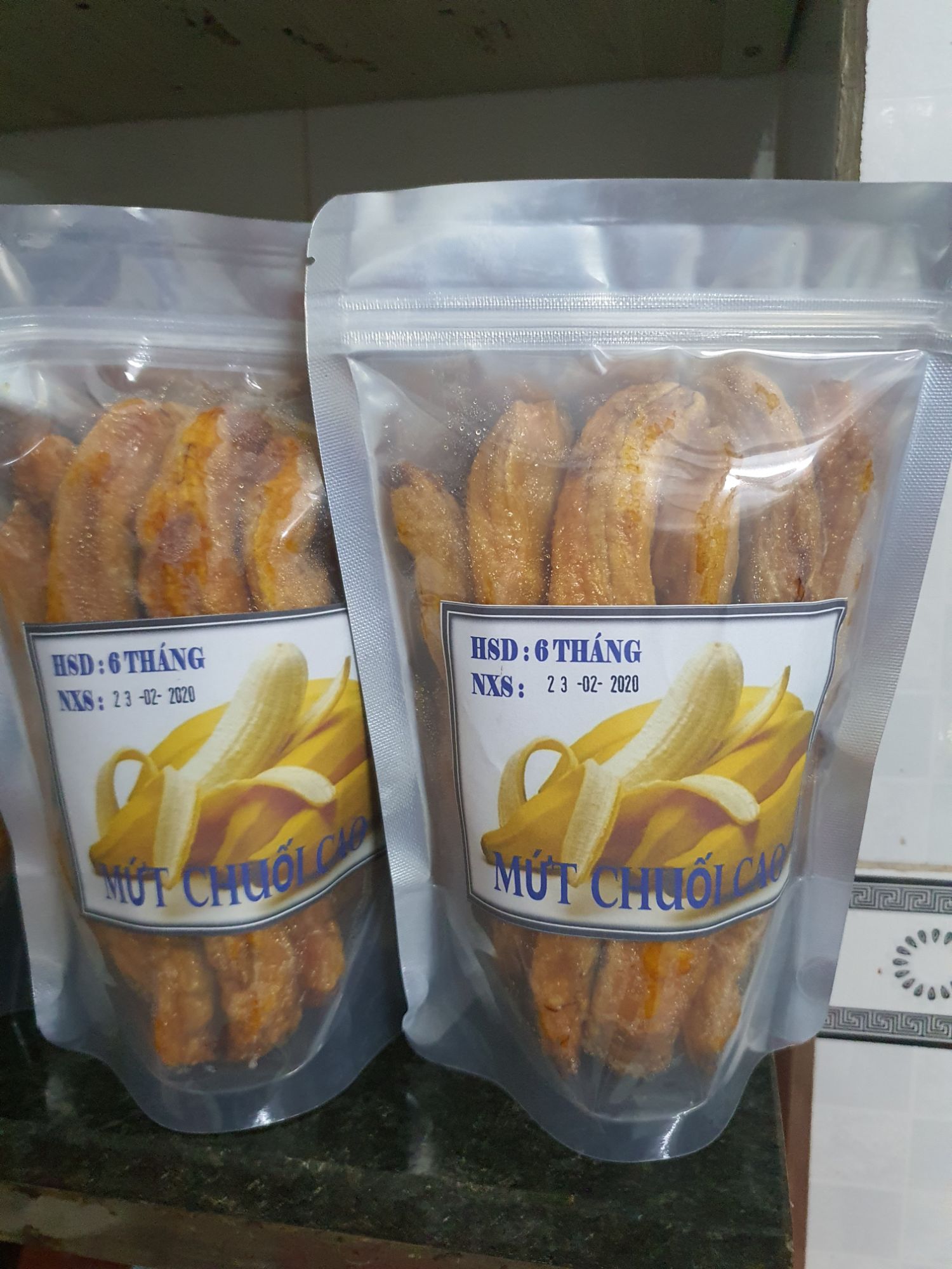 Chuối Trái Sấy Dẻo Đặt Biệt Gói 500G