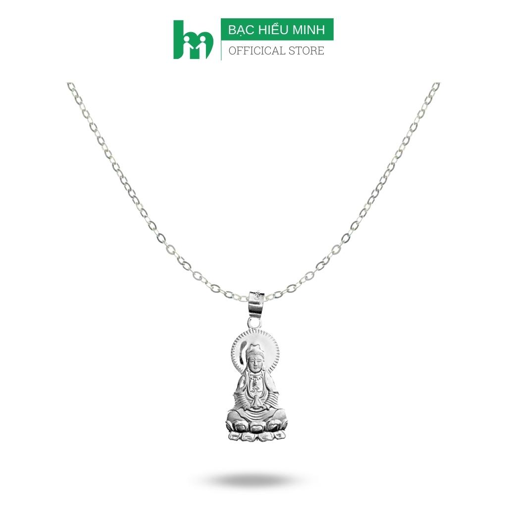 Dây và mặt dây chuyền Bạc Hiểu Minh bạc ý DMD162 quan thế âm bồ tát