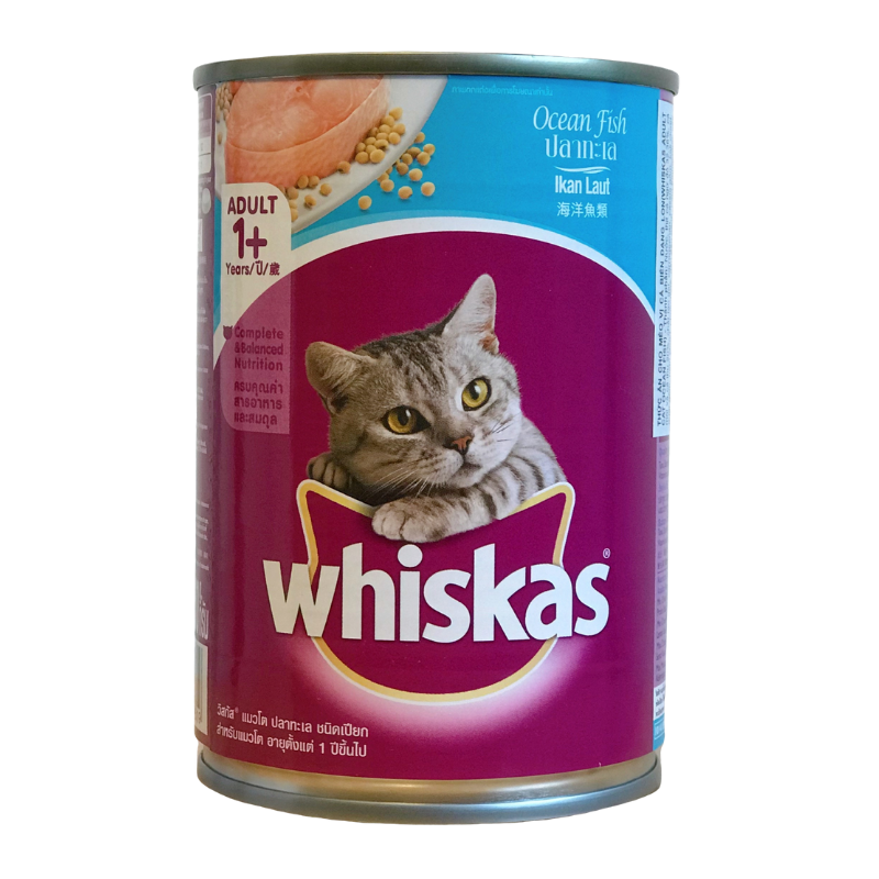[HCM]Thức ăn mèo Pate Whiskas lon cá biển 400gram