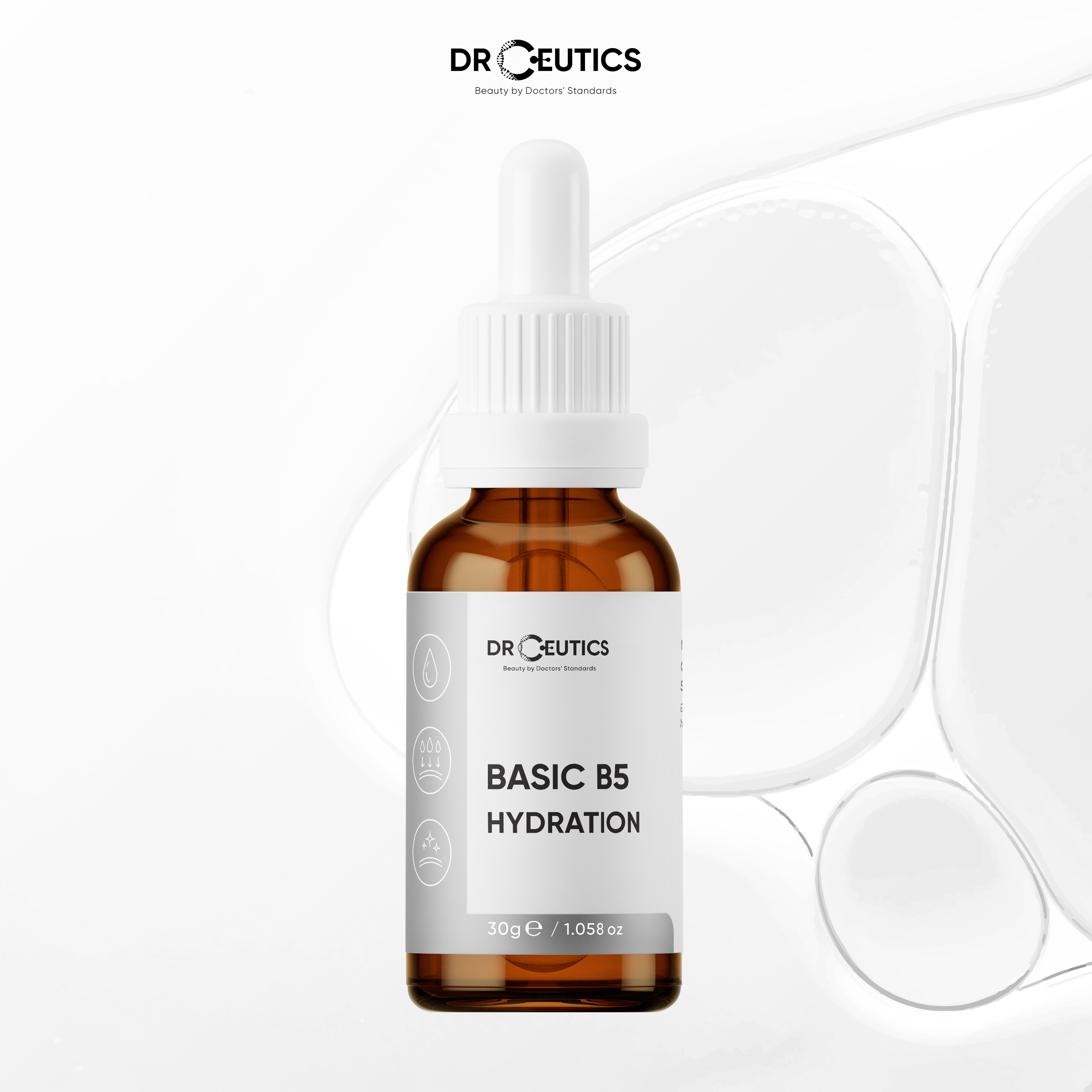 Tinh Chất B5 Basic Hydration 5% DrCeutics Cho Da Dầu Mụn - Serum B5 Cấp Ẩm Phục Hồi Da DrCeutics (30ml)