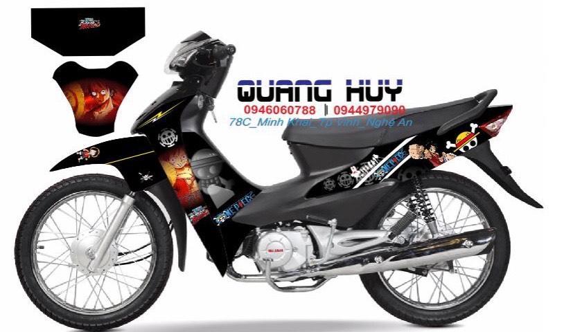 Tem trùm xe wave đẹp - Tem dán xe máy theo yêu cầu - Tem trùm xe  wave rẻ và đẹp