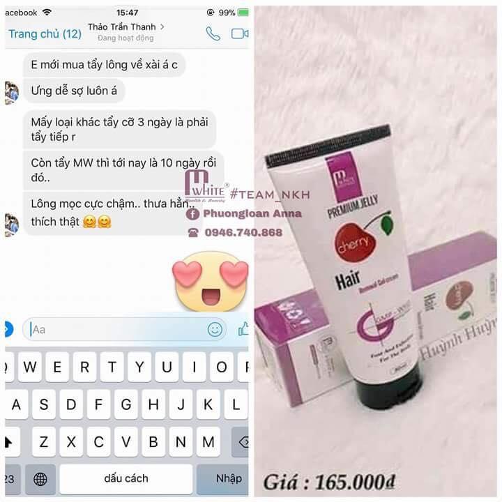 Kem SIÊU TRIỆT LÔNG VĨNH VIỄN - Hương Cherry [TẶNG KÈM MẶT NẠ GIẤY]