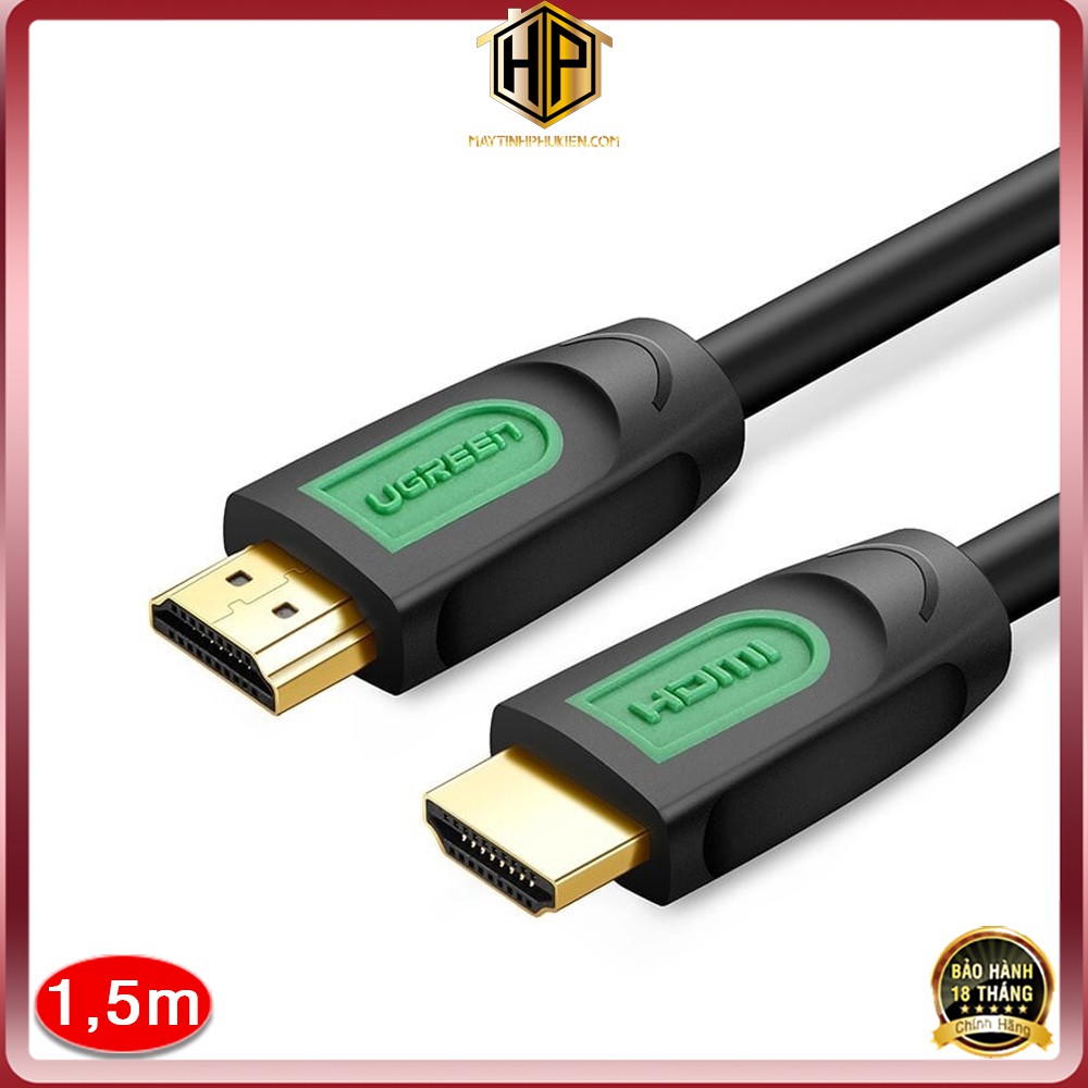 Ugreen 40461 - Cáp HDMI 2.0 dài 1,5M - Dây tín hiệu HDMI cho tivi, máy tính 4K cao cấp