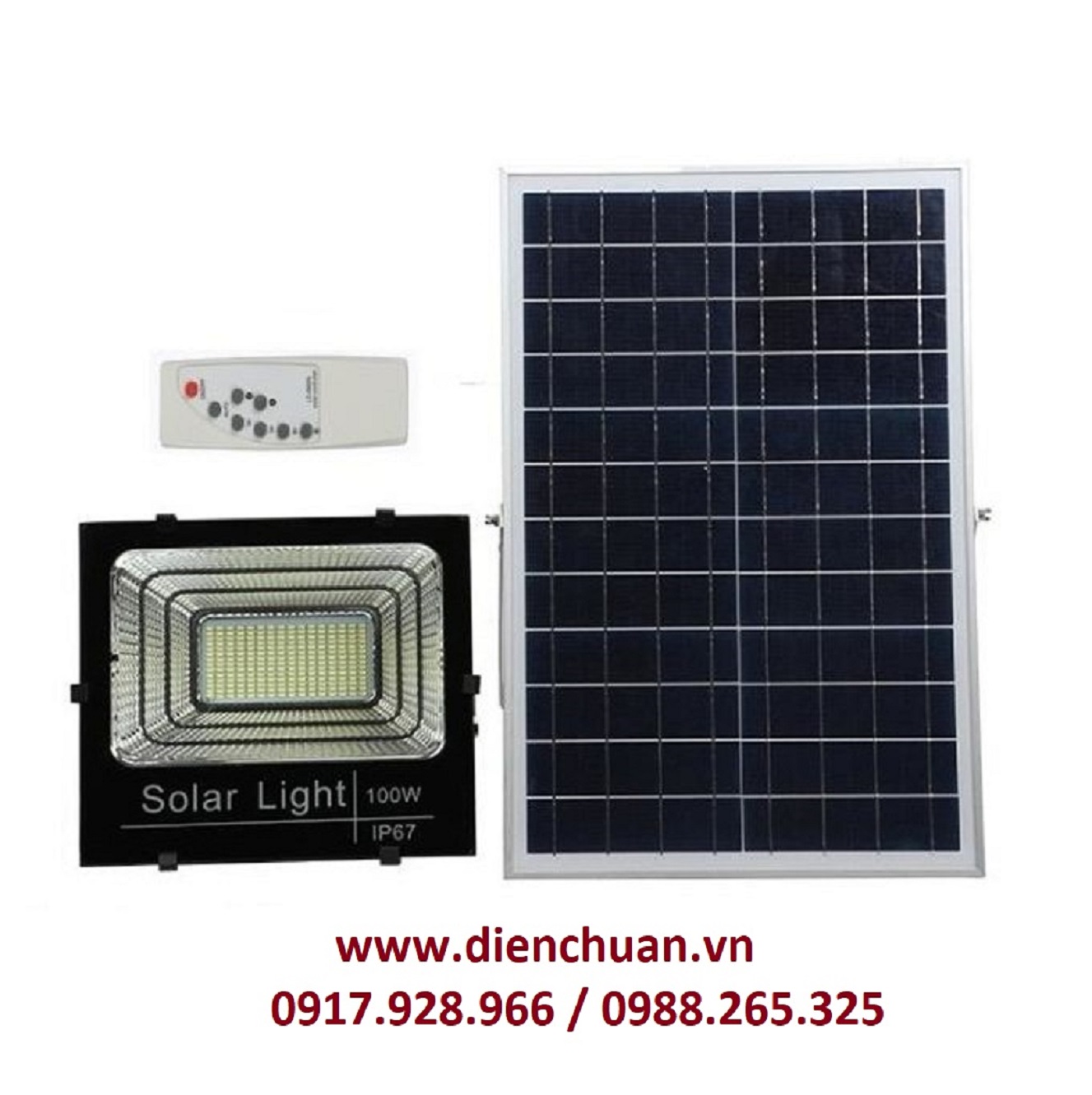 Đèn led pha năng lượng mặt trời 100W