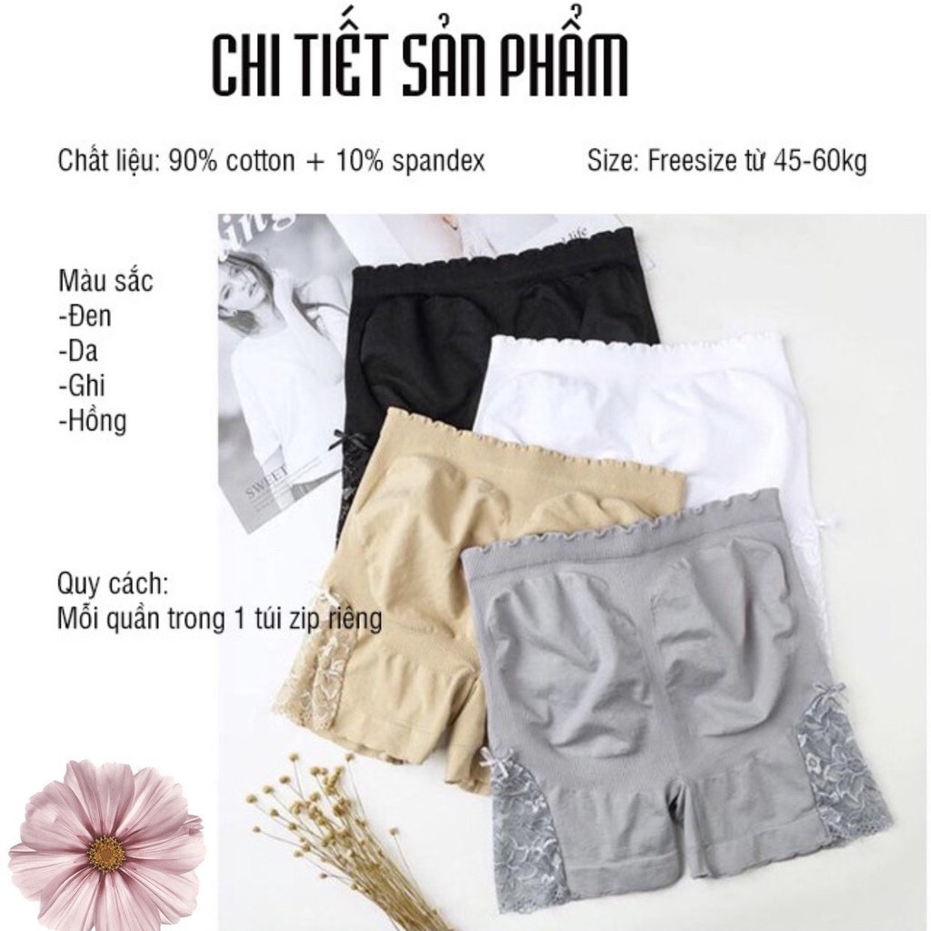 Quần đùi mặc trong váy phối ren