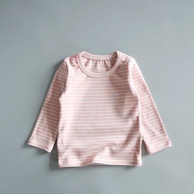 Set 4 áo sọc dài tay chất cotton siêu mềm mịn cho bé trai bé gái