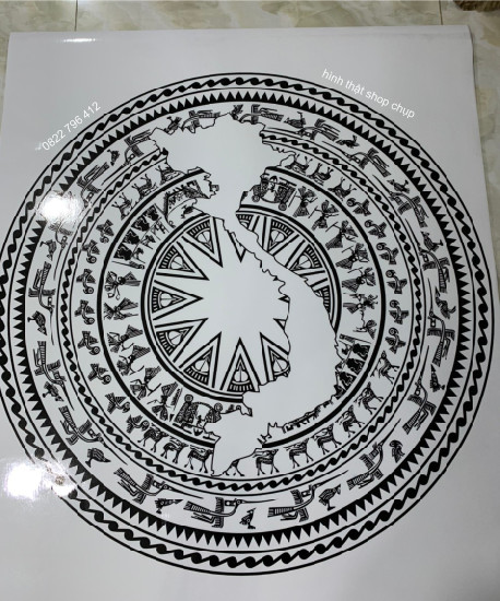 Tem dán Nắp Capo Cho xe tải, xe ô tô.Tem trống đồng ( Hình thật )