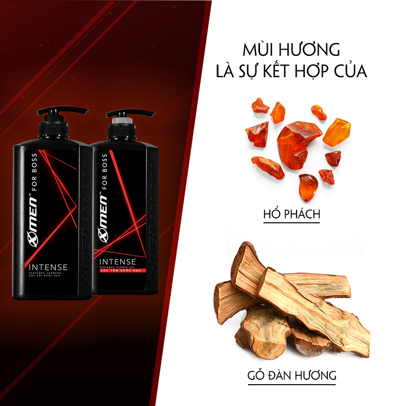 Dầu gội Xmen for Boss Intense 650g