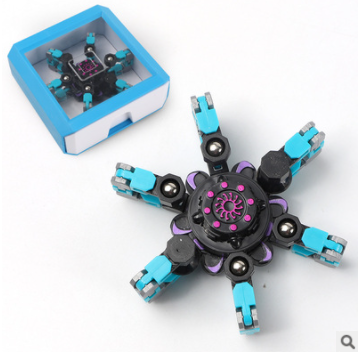 Con Quay Spinner Đồ Chơi Đầu Ngón Tay Cơ Khí Dạng Chuỗi Biến Hình, Con Quay Lắp Ghép Biến Hình, Đồ Chơi Cho Bé