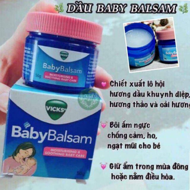 Dầu giữ ấm cho bé Vick Baby Balsam Úc