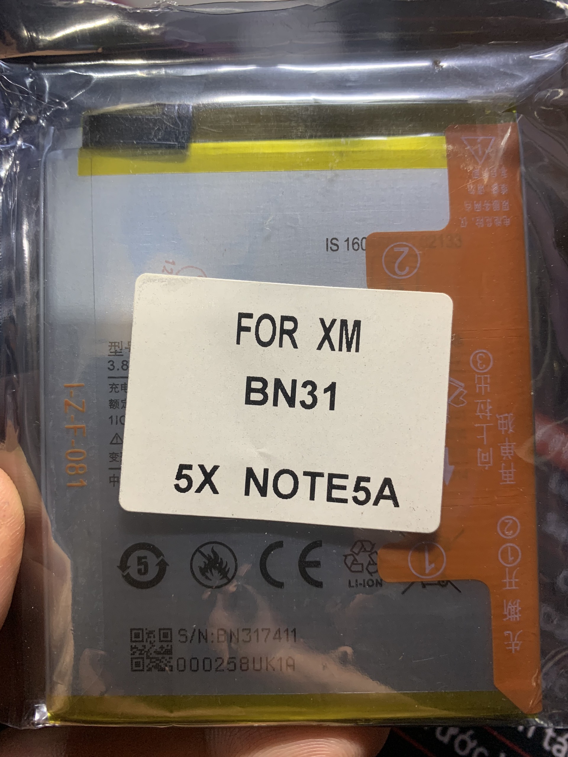 Pin xiaomi Mi A1 / MI 5X / Redmi note 5a / note 5a prime / S2 / BN31 / 3080mAh