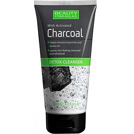 [HCM]Sữa rửa mặt than hoạt tính tẩy độc tố Beauty Formulas Detox Cleanser  with Activated Charcoal - 150ml | Lazada.vn