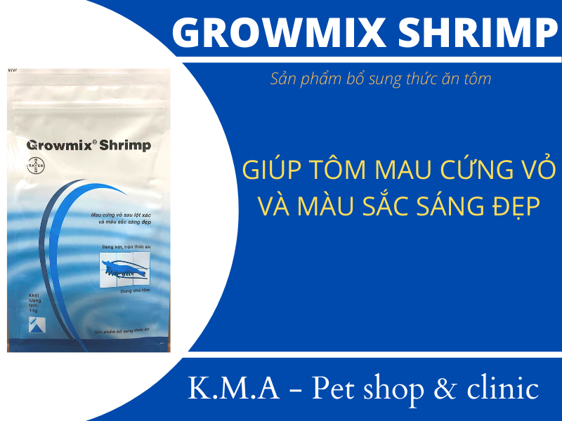 GROWMIX SHRIMP (1KG) – GIÚP TÔM MAU CỨNG VỎ VÀ MÀU SẮC SÁNG ĐẸP