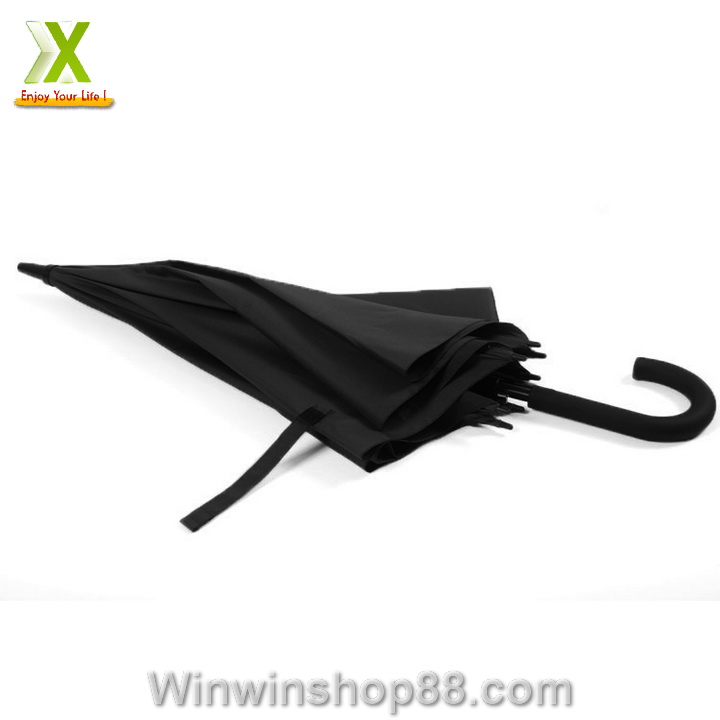 [HCM]Ô dù đen trơn cán dài 90cm