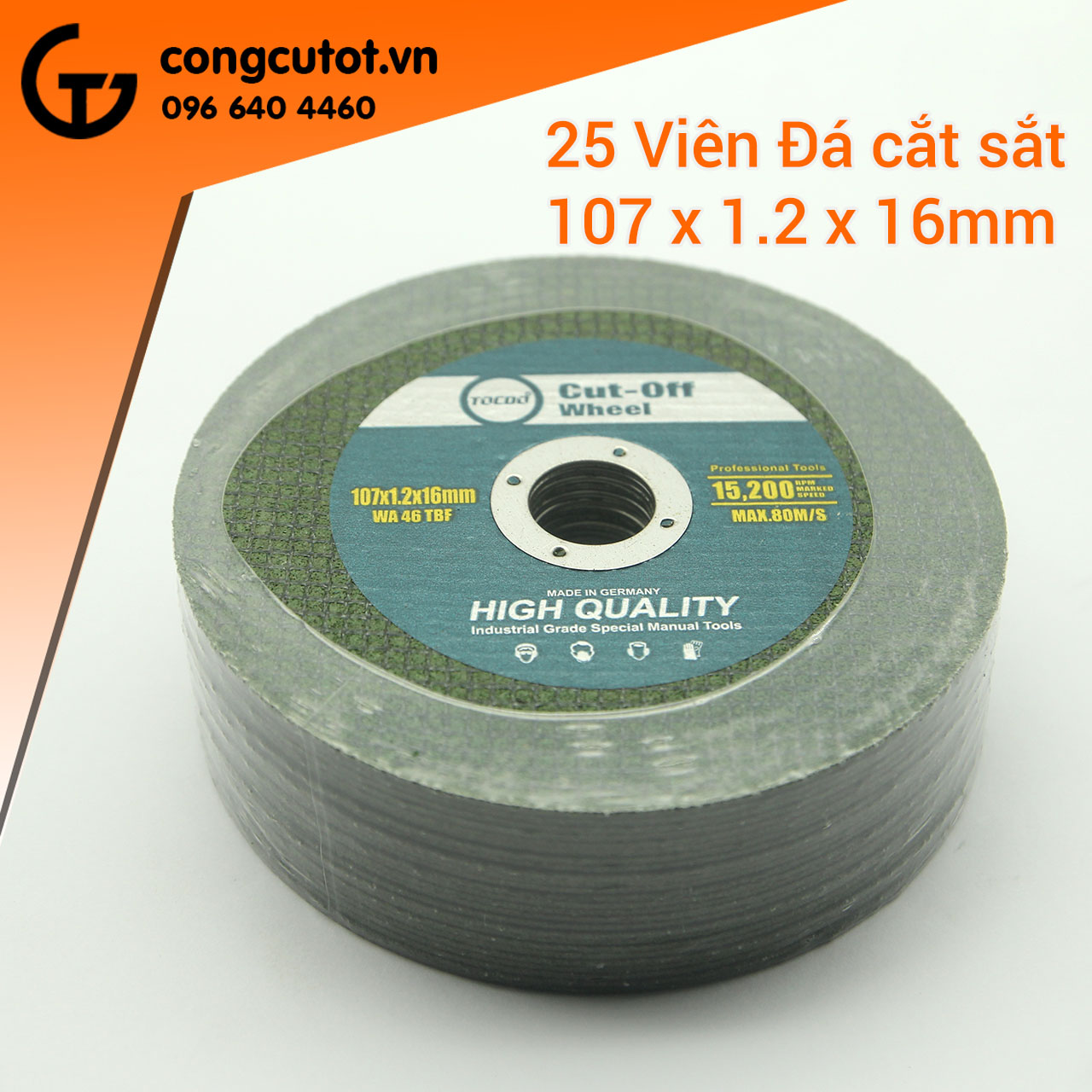 Đá cắt sắt TOCDO hộp 50 viên