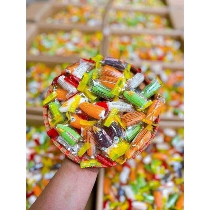 Kẹo bắp dẻo ngũ sắc mix vị