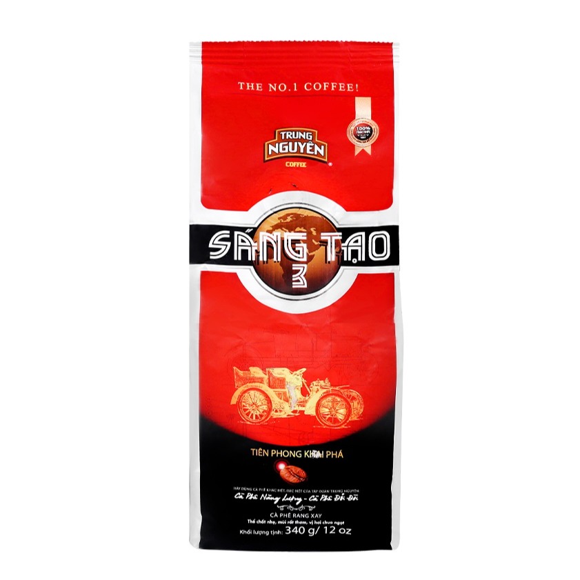 Cà phê Sáng Tạo 3 Trung Nguyên( 340gam) - Cà phê rang xay( Bột) pha phin Trung Nguyên