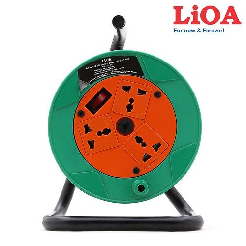 Ổ cắm Rulo LIOA QN20-2-15A ( 20m dây ) đa năng quay tay ( Bảo vệ quá tải bằng CB )