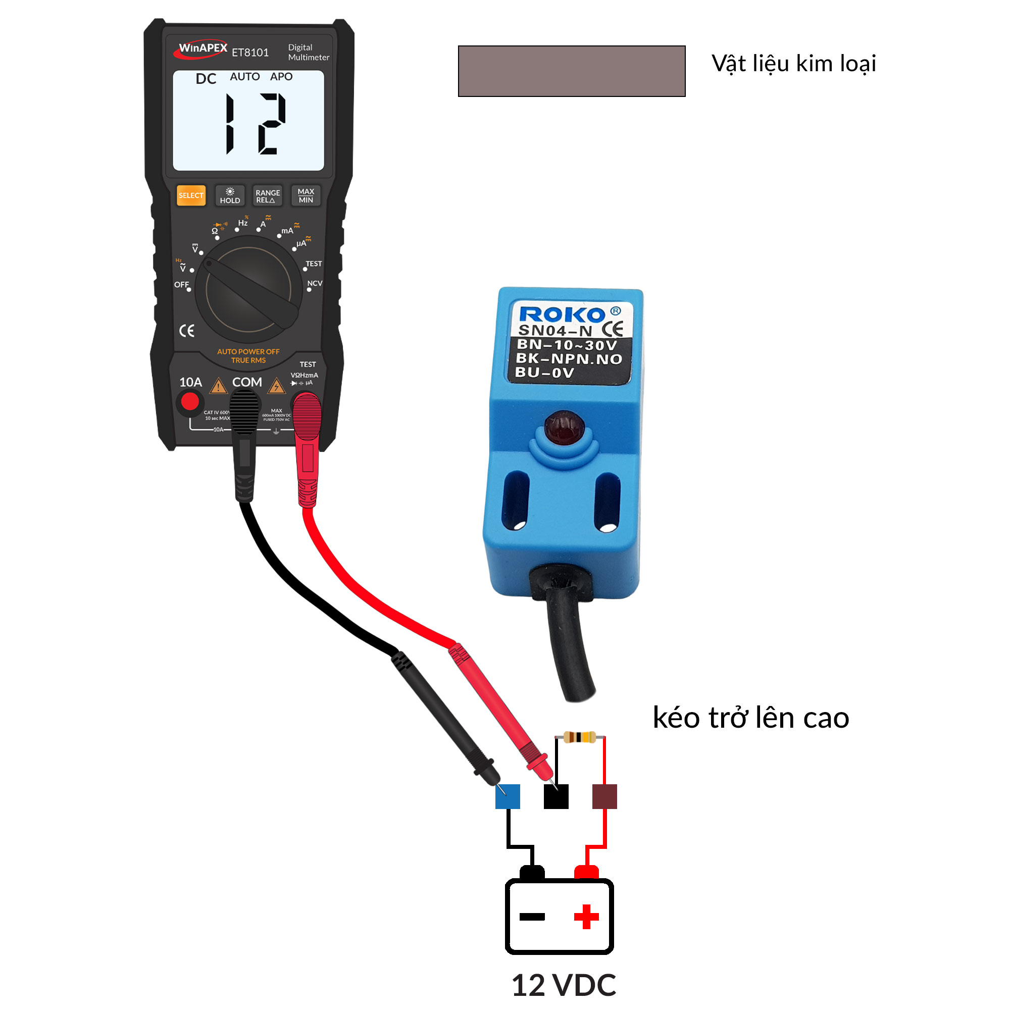 Cảm biến tiệm cận ROKO SN04-N NPN