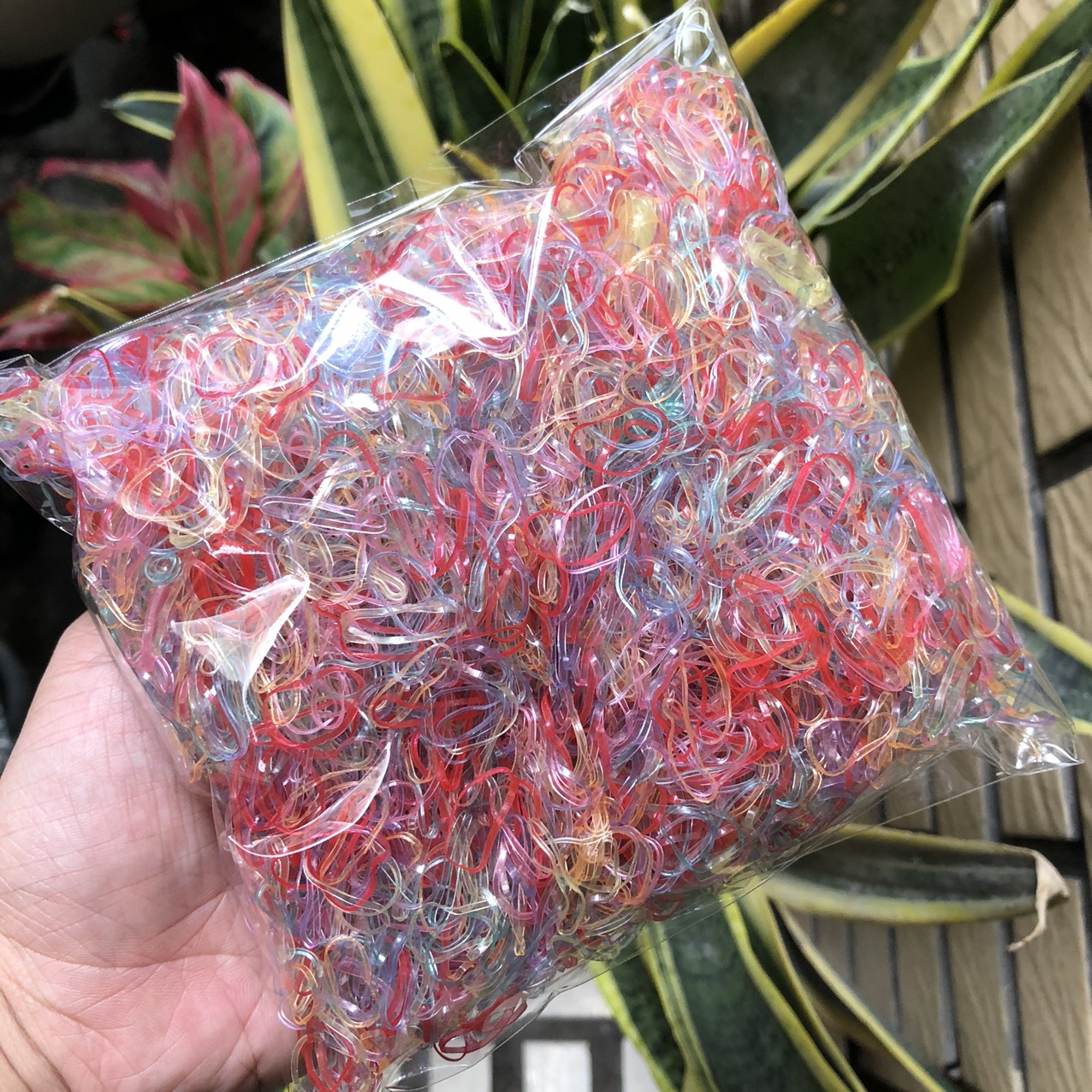 Túi 100g thun cột tóc size tí hon nhiều màu Phụ Kiện 68