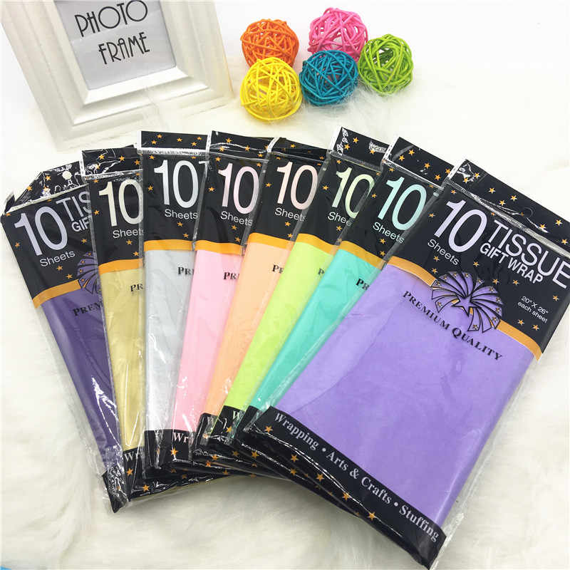 Giấy Làm Hoa Cầu - Tissue Paper (Số Lượng 10 Tờ - 1 Màu)