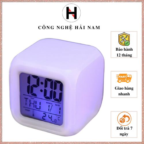 Đồng hồ để bàn phát sáng nhiều màu