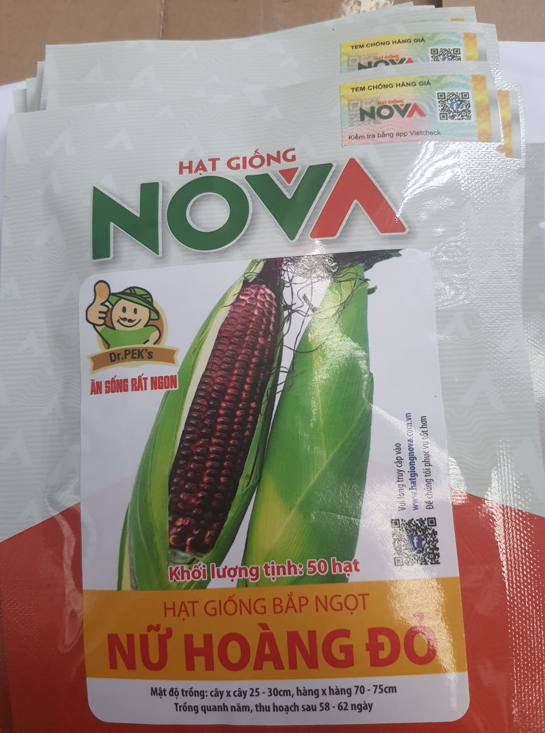 Hạt giống bắp ngọt nữ hoàng đỏ NOVA ( 1 gói 50 hạt )