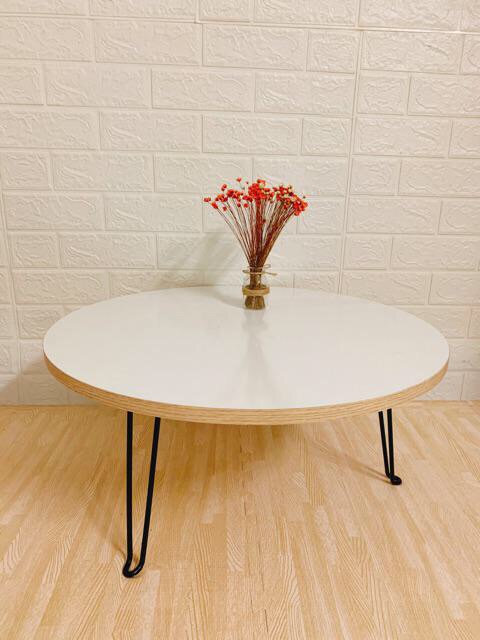 Giá sỉ] Bàn Tròn gỗ MDF 60cm Chân Xếp Gọn