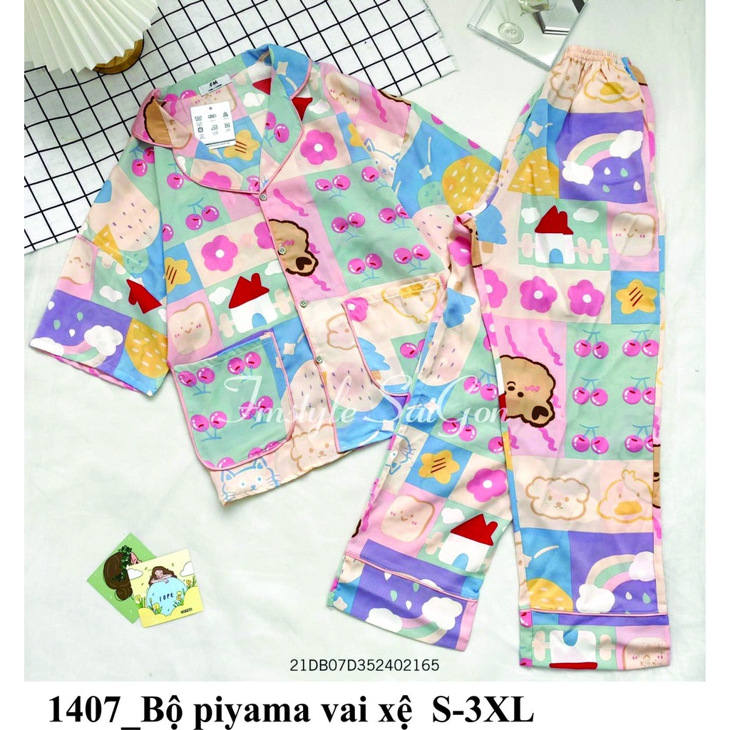 Rập giấy a0 bộ piyama nữ mã 1407