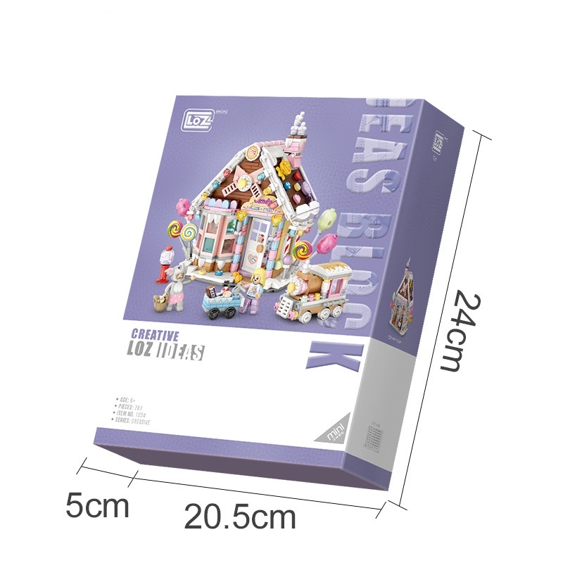 Đồ chơi lắp ráp building blocks mini Loz mô hình lắp ráp The Candy House