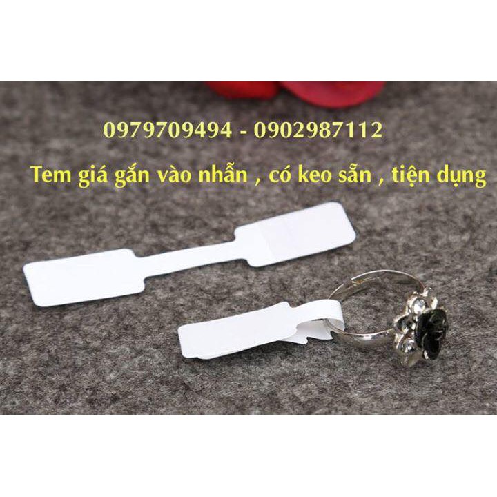 Tem ghi giá cho trang sức