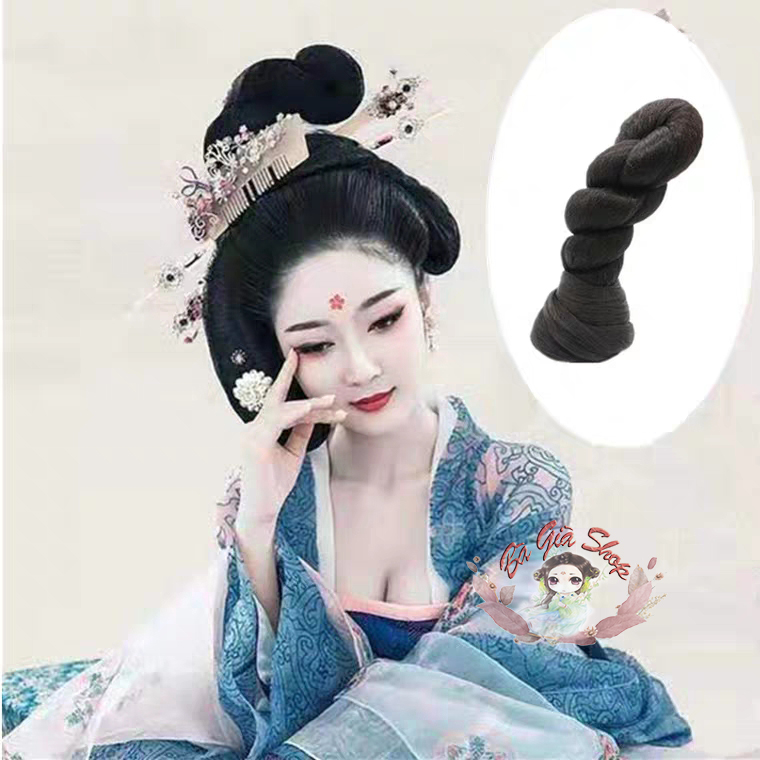 Búi tóc giả cỏ trang tạo kiểu tóc
