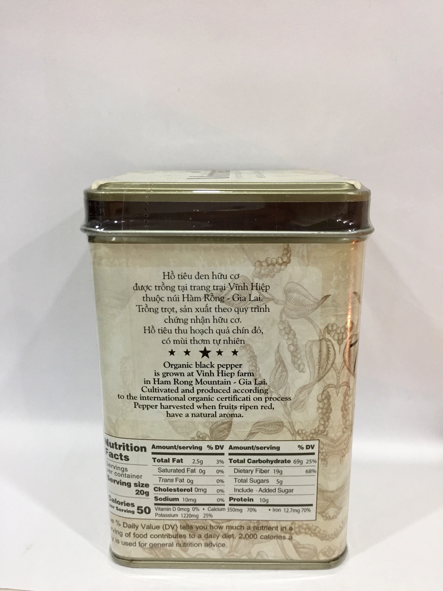 TIÊU ĐEN HỮU CƠ - 200G