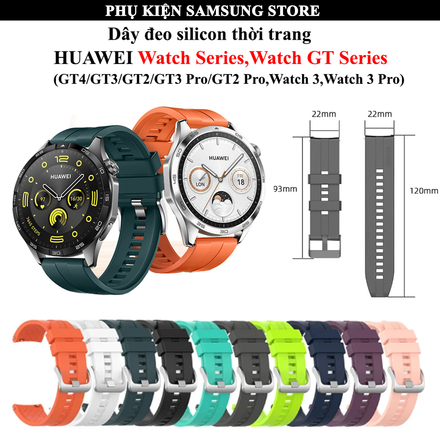 [Huawei Watch GT] Dây đeo đồng hồ Huawei Watch GT Active Edition 46mm