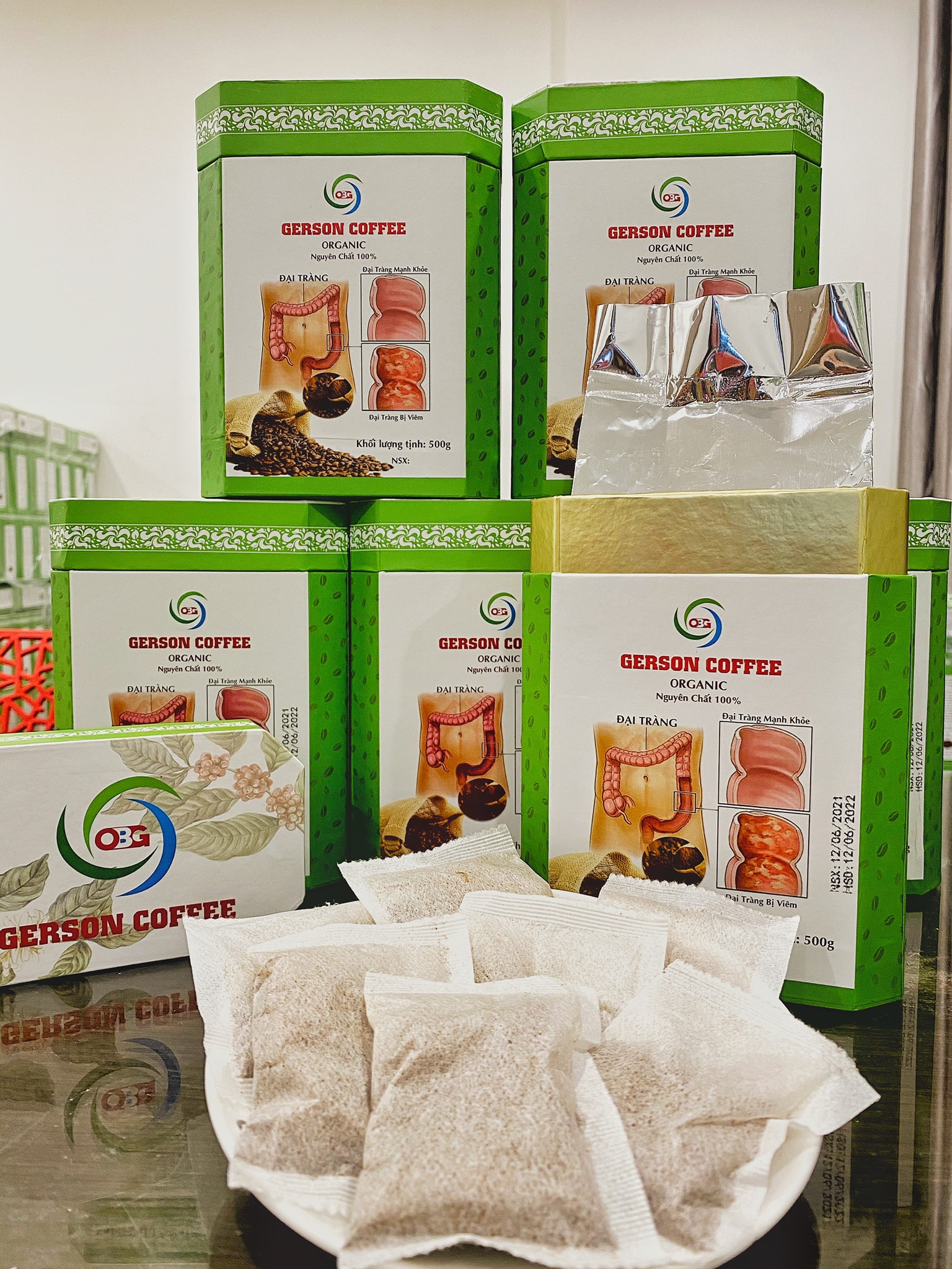 Cà Phê Hữu Cơ Thải Độc Đại Tràng dạng túi lọc siêu tiện lợi (40 túi nhỏ =500g ) giúp thải độc tố ra khỏi cơ thể