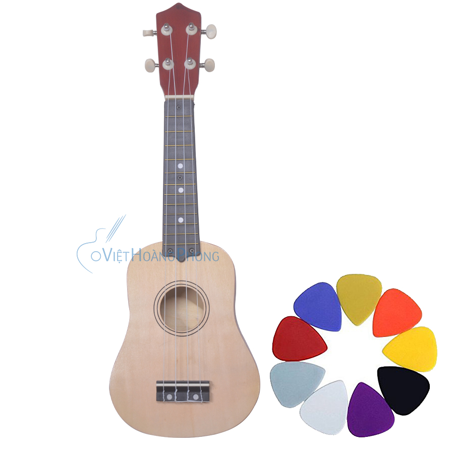 [HCM][NEW] Đàn Ukulele Soprano Gỗ (CẦN NHỰA) + Tặng kèm phím gảy - HappyLive Shop (Nhiều màu)