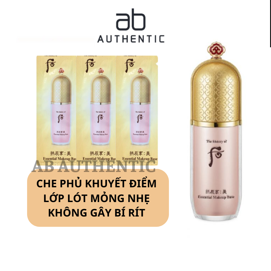 Combo 30 Gói sample Kem lót whoo Essentinal Makeup Base - AB AUTHENTIC