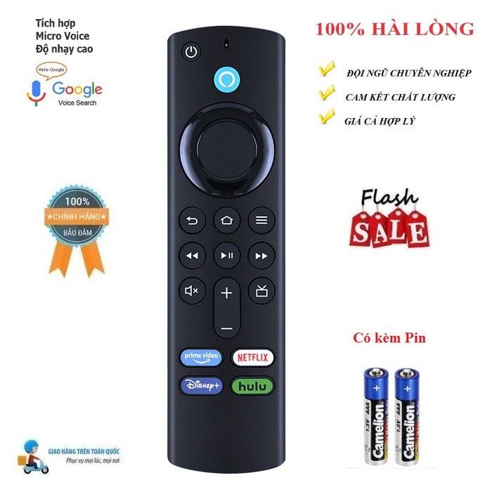 Remote điều khiển l5b83g dùng cho amazon fire tv stick 3rd / 2nd gen fire tv cube 1st / 2nd gen fire tv lite 4k zin hãng
