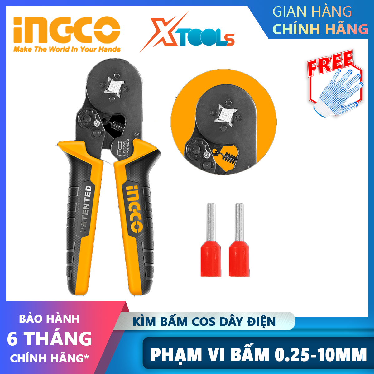 Ingco hrcpg05210 electric cos pliers | 0,25-10mm size 6 "mechanical cos pliers used to press, tighten cos xtools