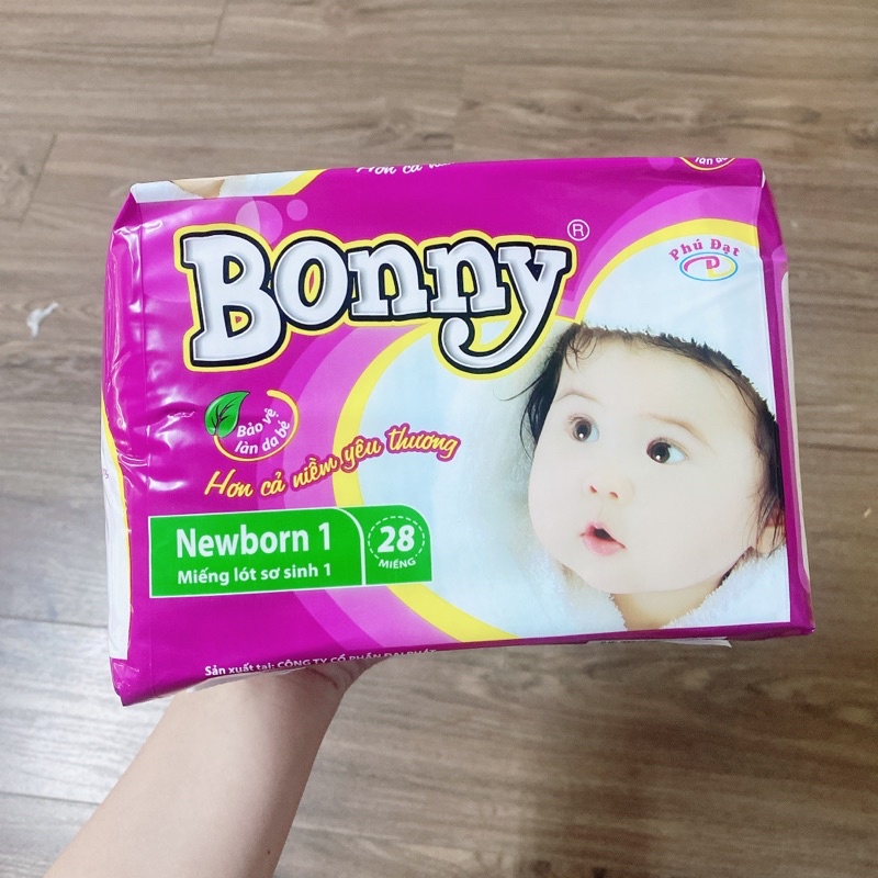 [Hoàn Tiền 10%]Miếng lót sơ sinh Bonny bịch 28 miếng