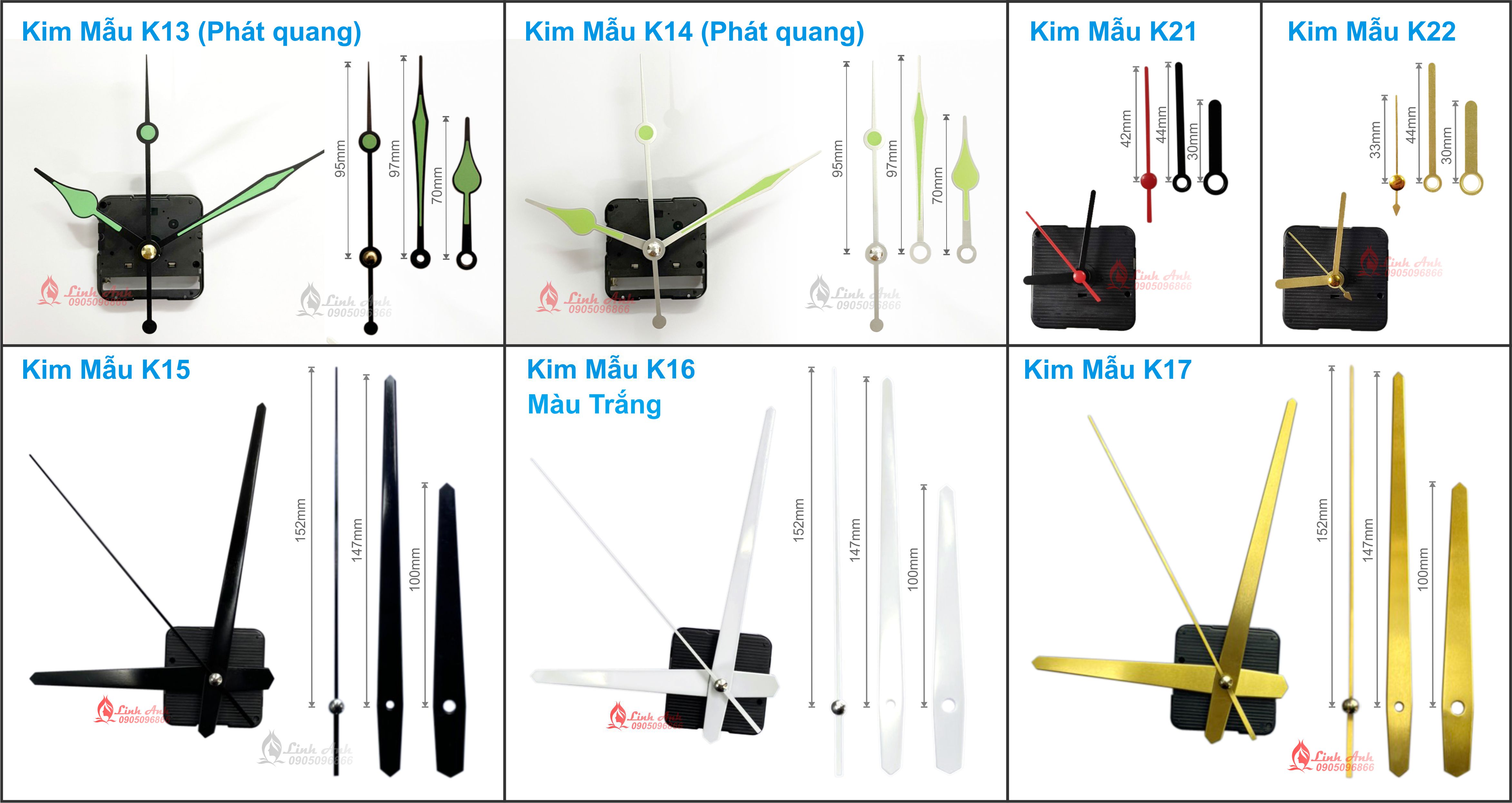 Máy đồng hồ Trục dài (Chọn Kim)