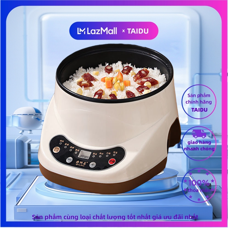TAIDU mini multi-function electric pot Multi-function electric pan Household electric pan Small electric pan Non-stick pan multi-function electric hot pot