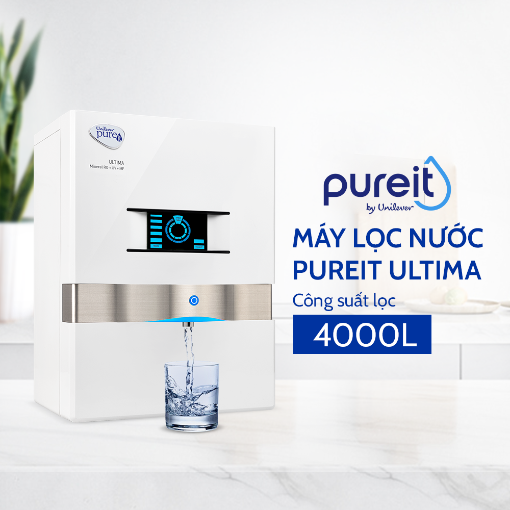 Máy Lọc Nước Unilever Pureit Ultima - Trắng - Đen