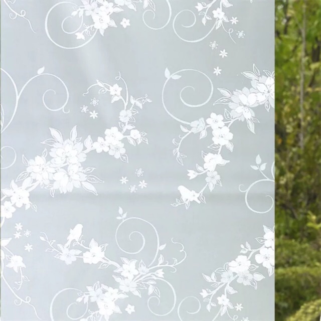 5M decal dán kính hoa leo khổ 45 cm keo sẵn