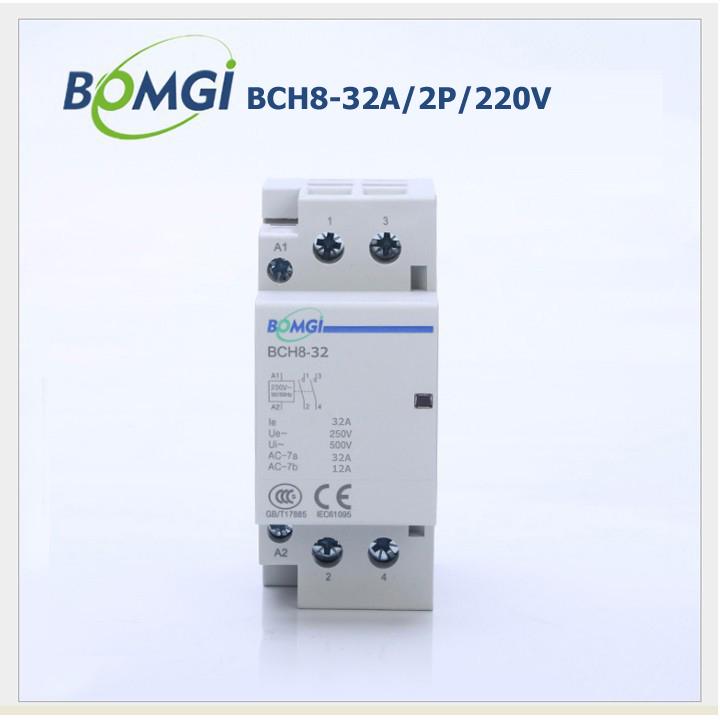 Khởi động từ contactor 1P 32A/220v mini lắp ray cài át - khởi động từ 1 pha
