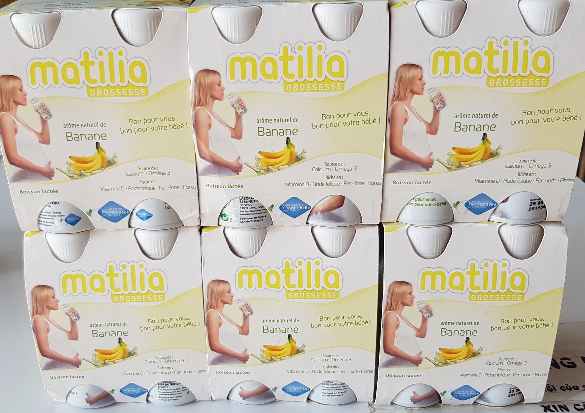 Lốc 4 chai sữa bầu Matilia Pháp 200ml